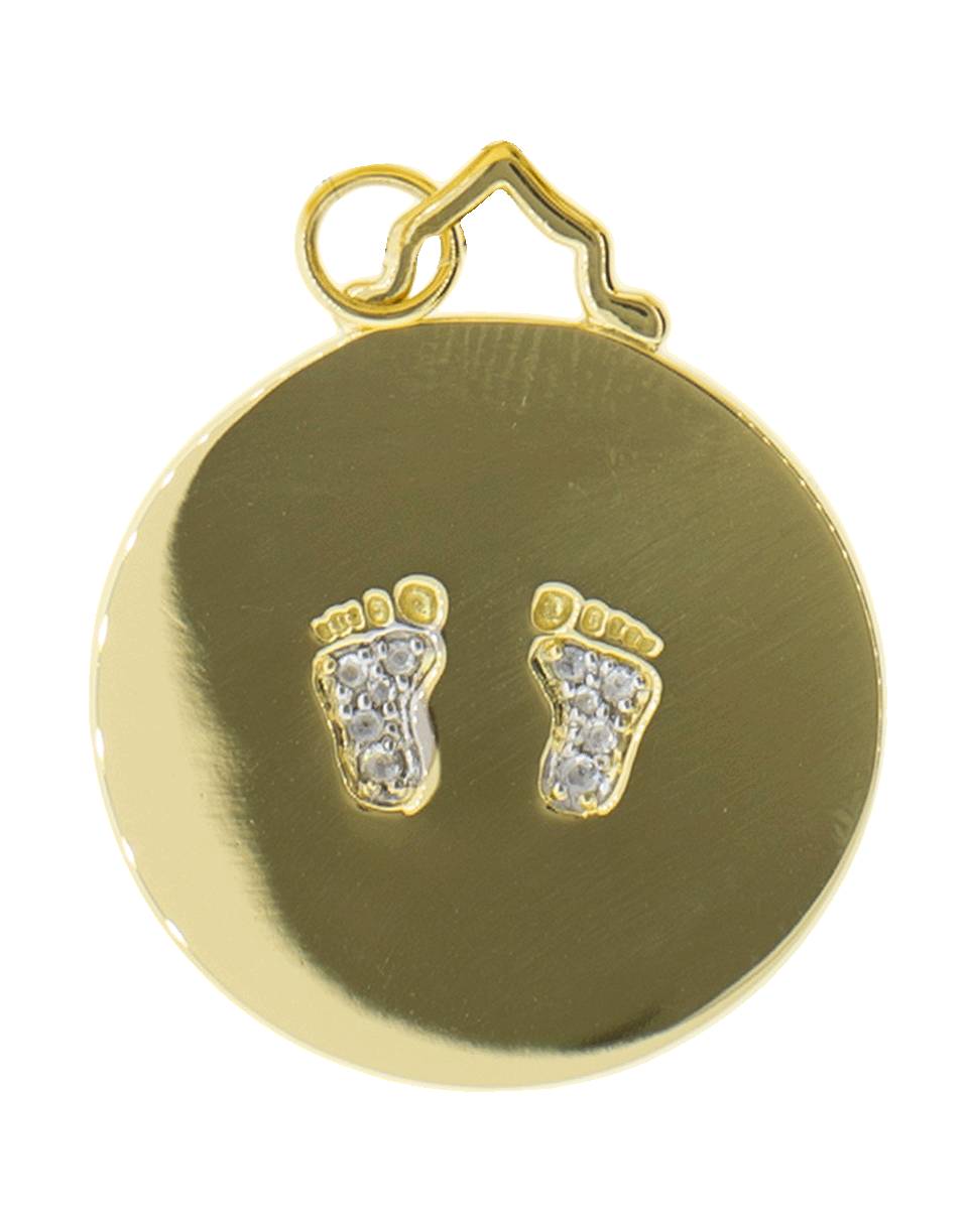 MONICA RICH KOSANN-Baby Feet Charm-YELLOW GOLD