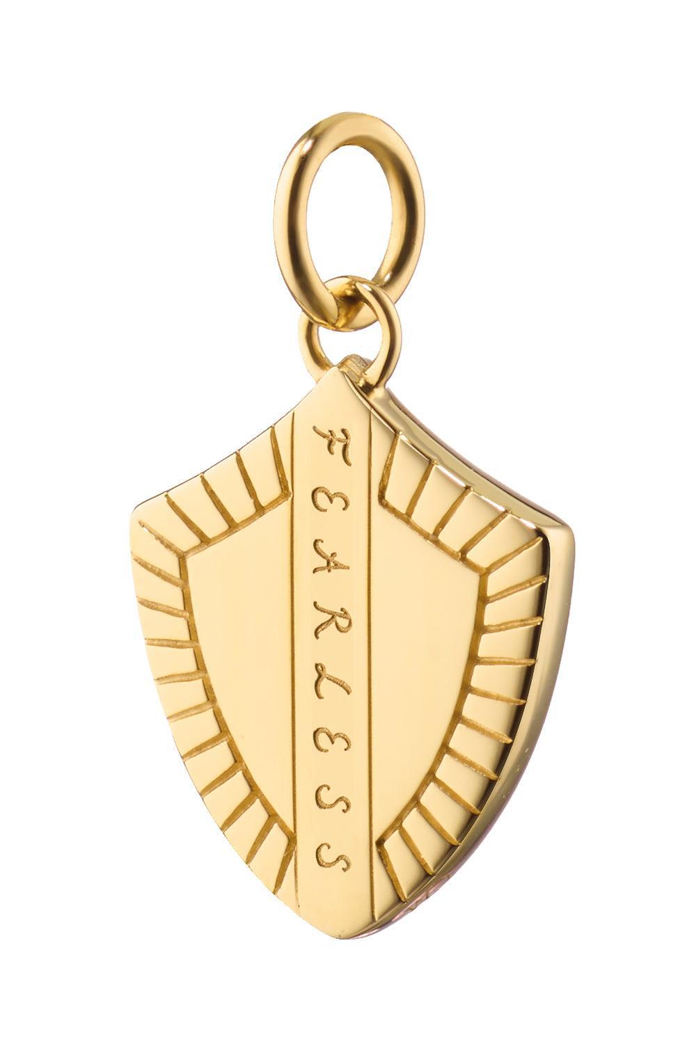 Blue Sapphire Mini Fearless Charm-YELLOW GOLD-JEWELRYFINE JEWELPENDANT-MONICA RICH KOSANN