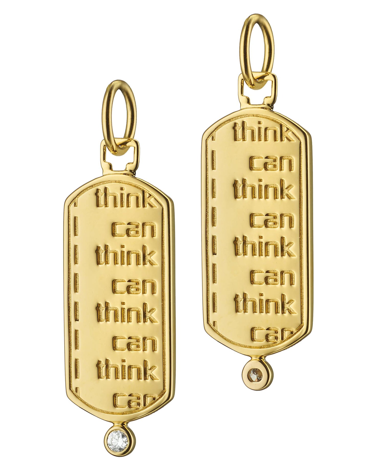 MONICA RICH KOSANN-“I Think I Can” Diamond Charm-YELLOW GOLD