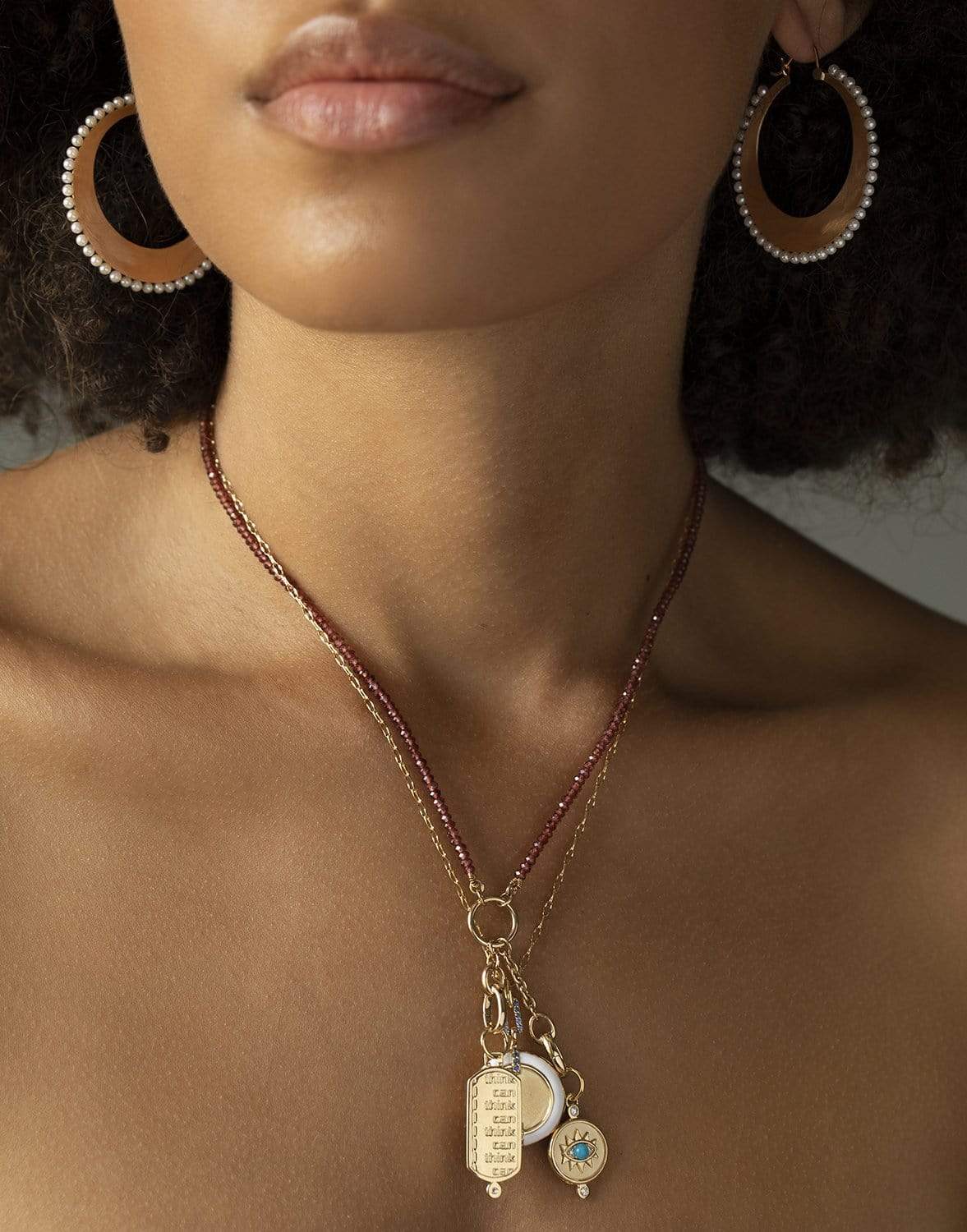 MONICA RICH KOSANN-Mini “Protect” Evil Eye Charm-YELLOW GOLD