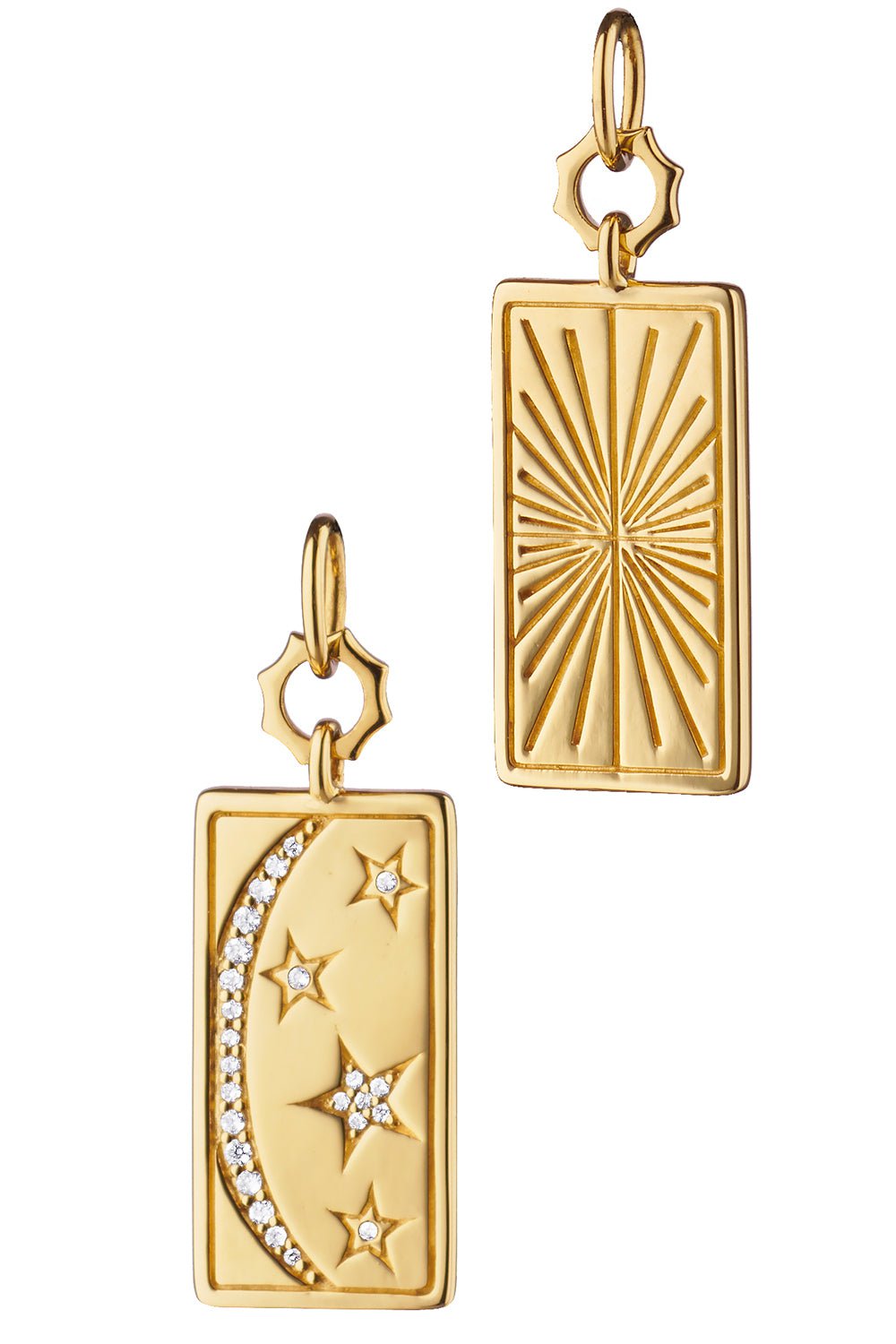 MONICA RICH KOSANN-Sun Moon And Stars Pendant-YELLOW GOLD