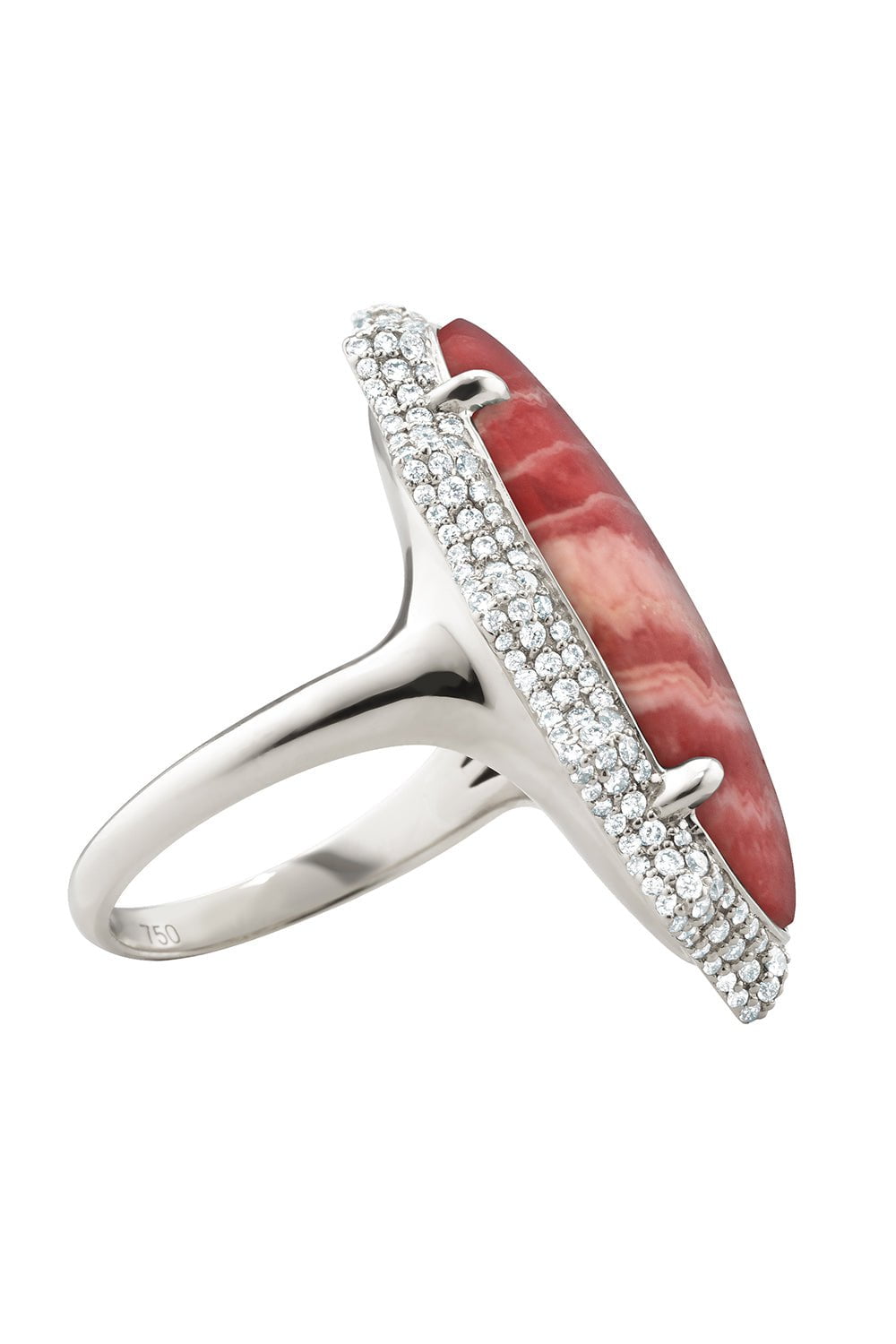 MONICA RICH KOSANN-SPECIAL EDITION “HAPPINESS” RHODOCHROSITE SUN RING-WHITE GOLD