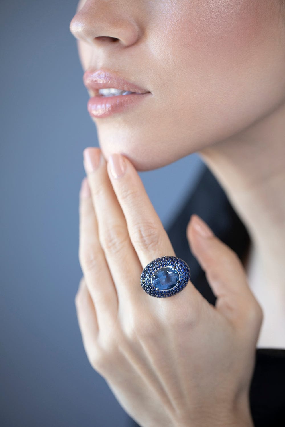 MONICA RICH KOSANN-Purple Spinel Cocktail Ring-WHITE GOLD