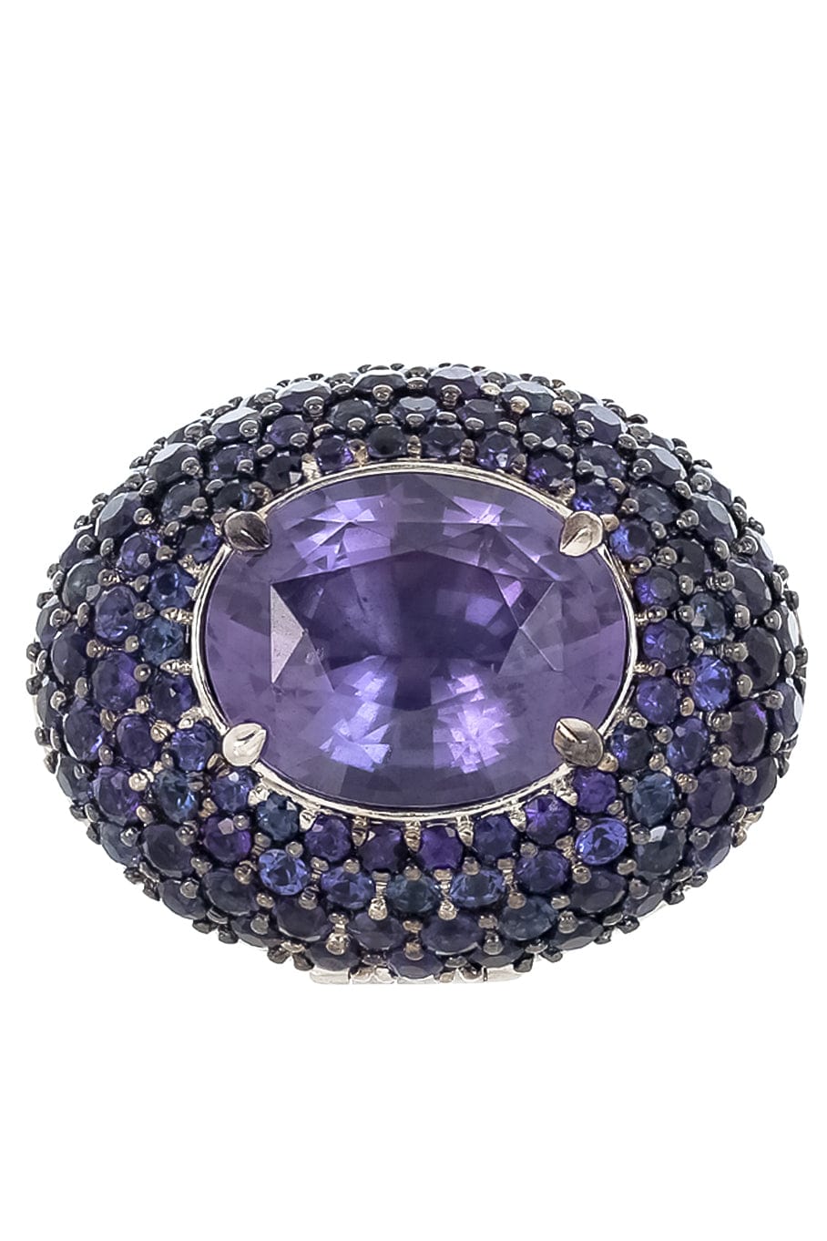 MONICA RICH KOSANN-Purple Spinel Cocktail Ring-WHITE GOLD