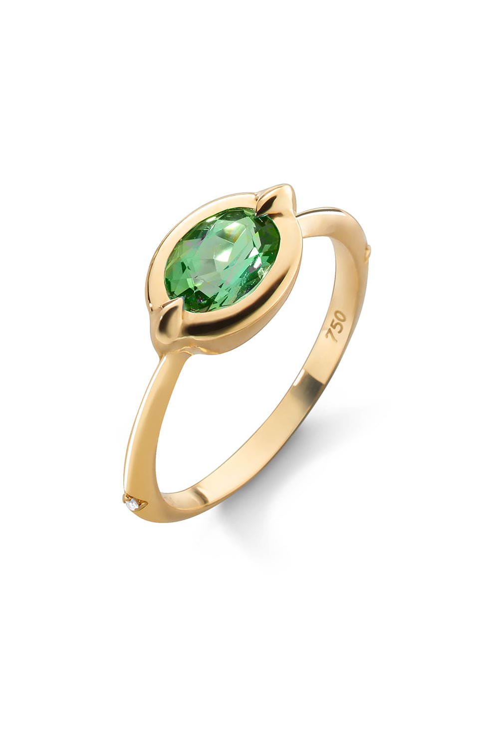 MONICA RICH KOSANN-Points North Green Tourmaline Ring-