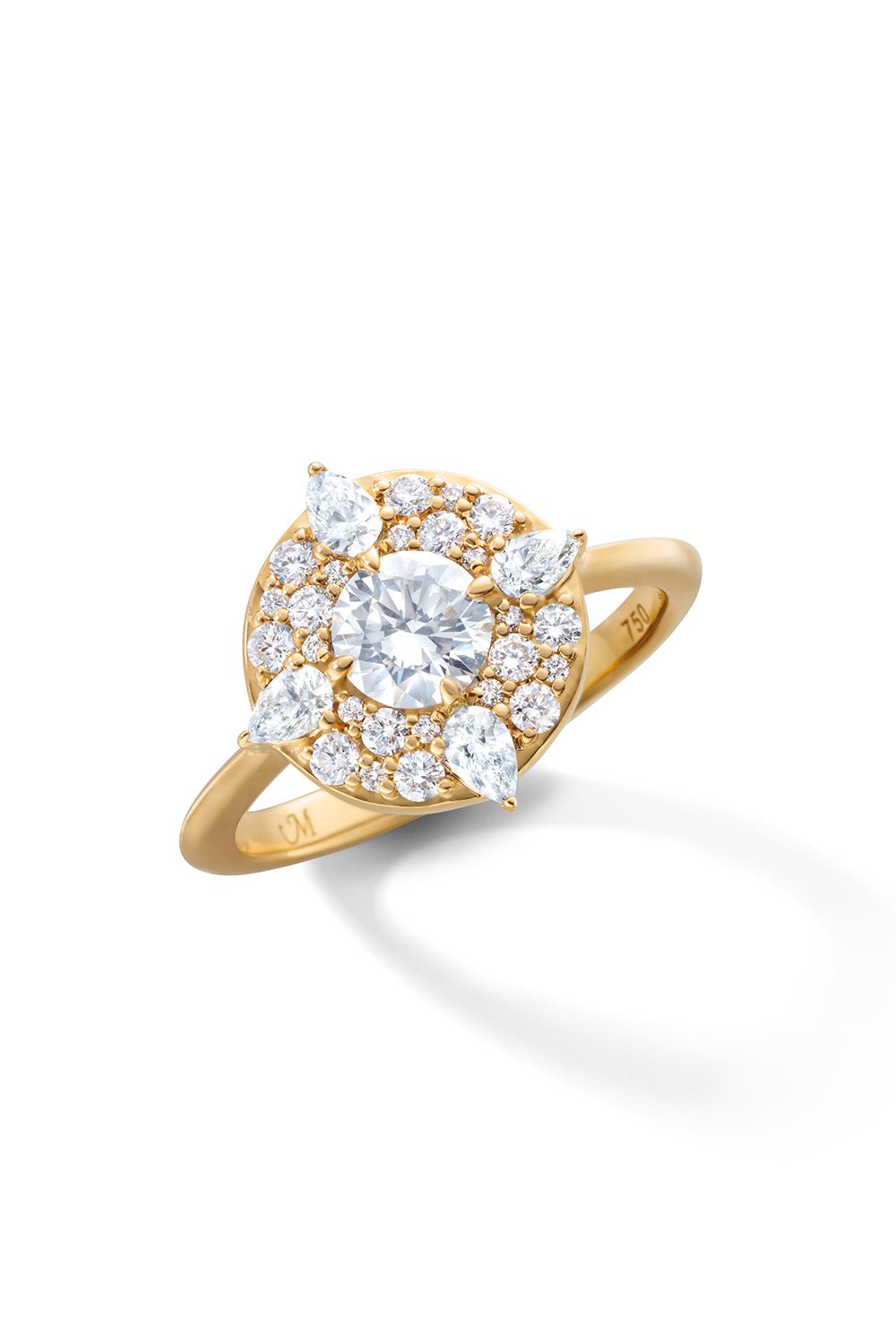MONICA RICH KOSANN-Round "Points North" Diamond Ring-YELLOW GOLD