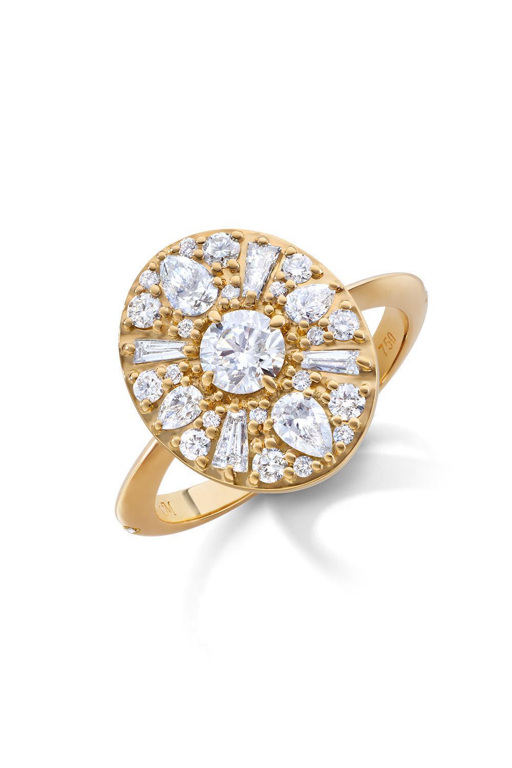 MONICA RICH KOSANN-Oval "Points North" Diamond Ring-