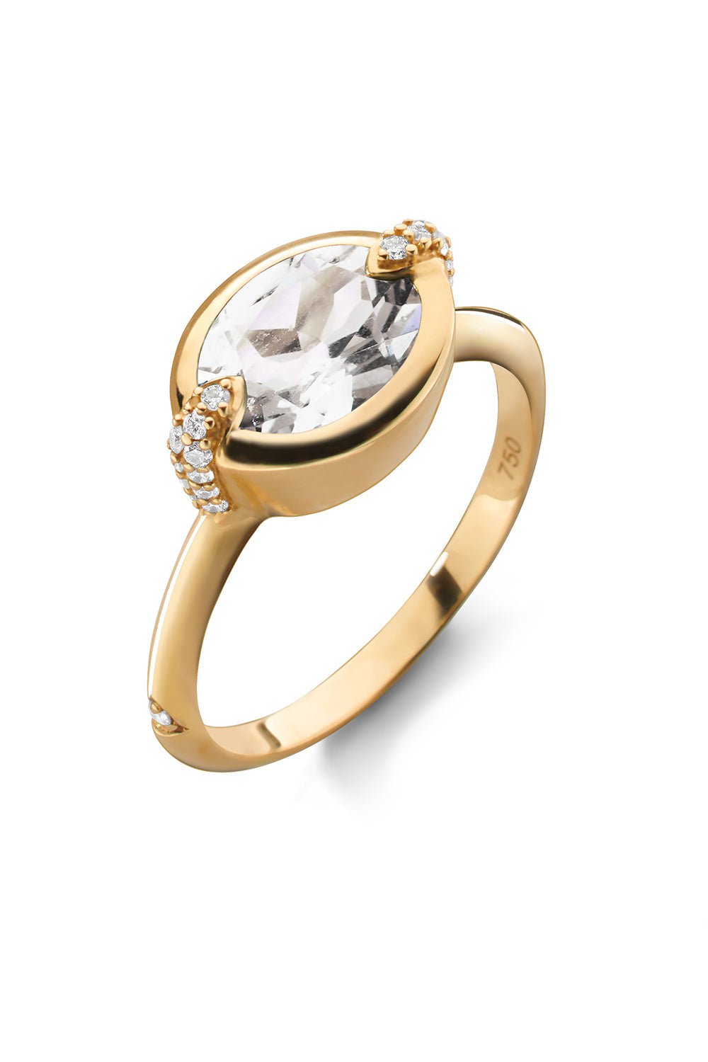 MONICA RICH KOSANN-Points North Rock Crystal Diamond Ring-