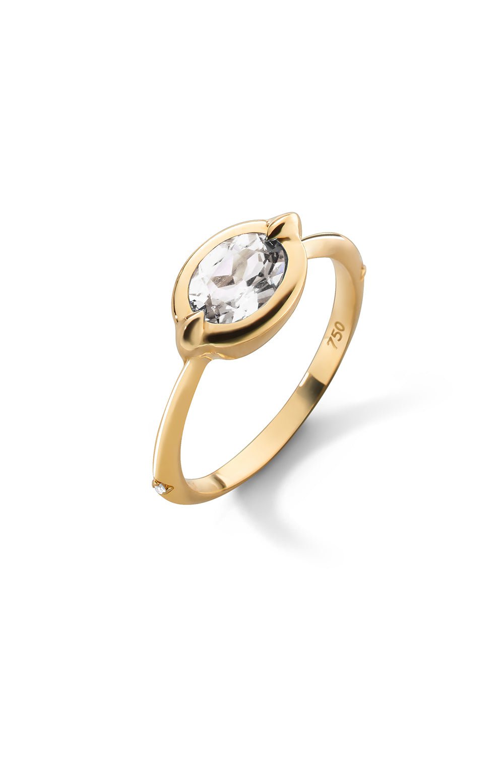 MONICA RICH KOSANN-Points North Rock Crystal Diamond Ring-YELLOW GOLD