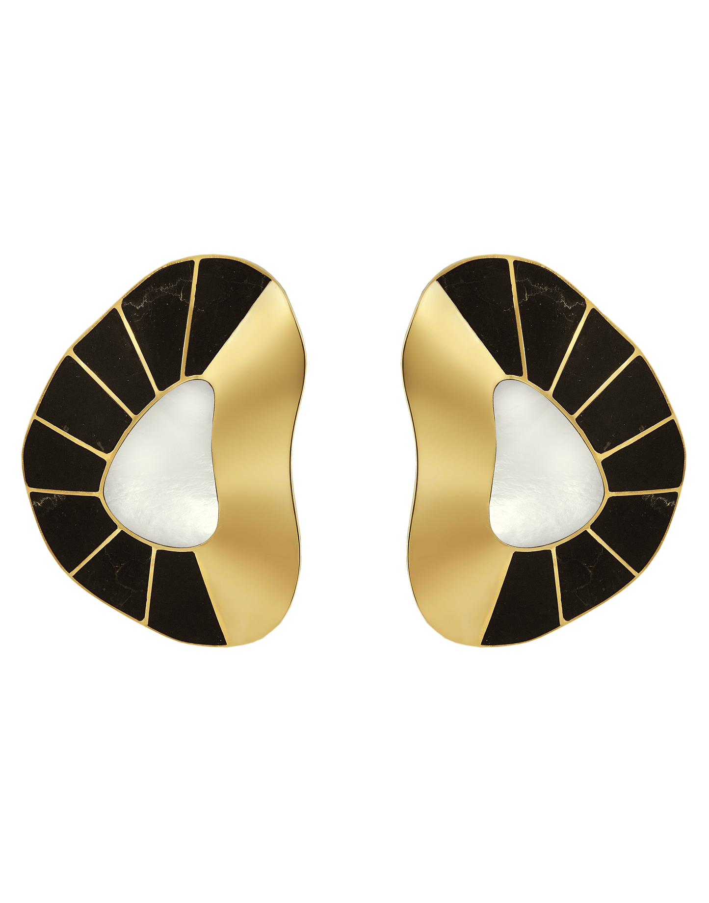 MONICA SORDO-Puinar Earflares-YELLOW GOLD