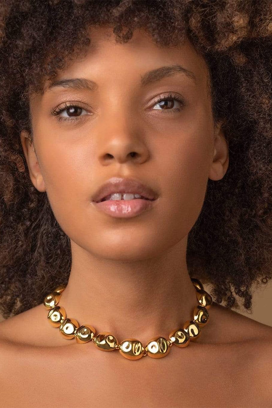 MONICA SORDO-Gold Puerto Single Necklace-YELLOW GOLD