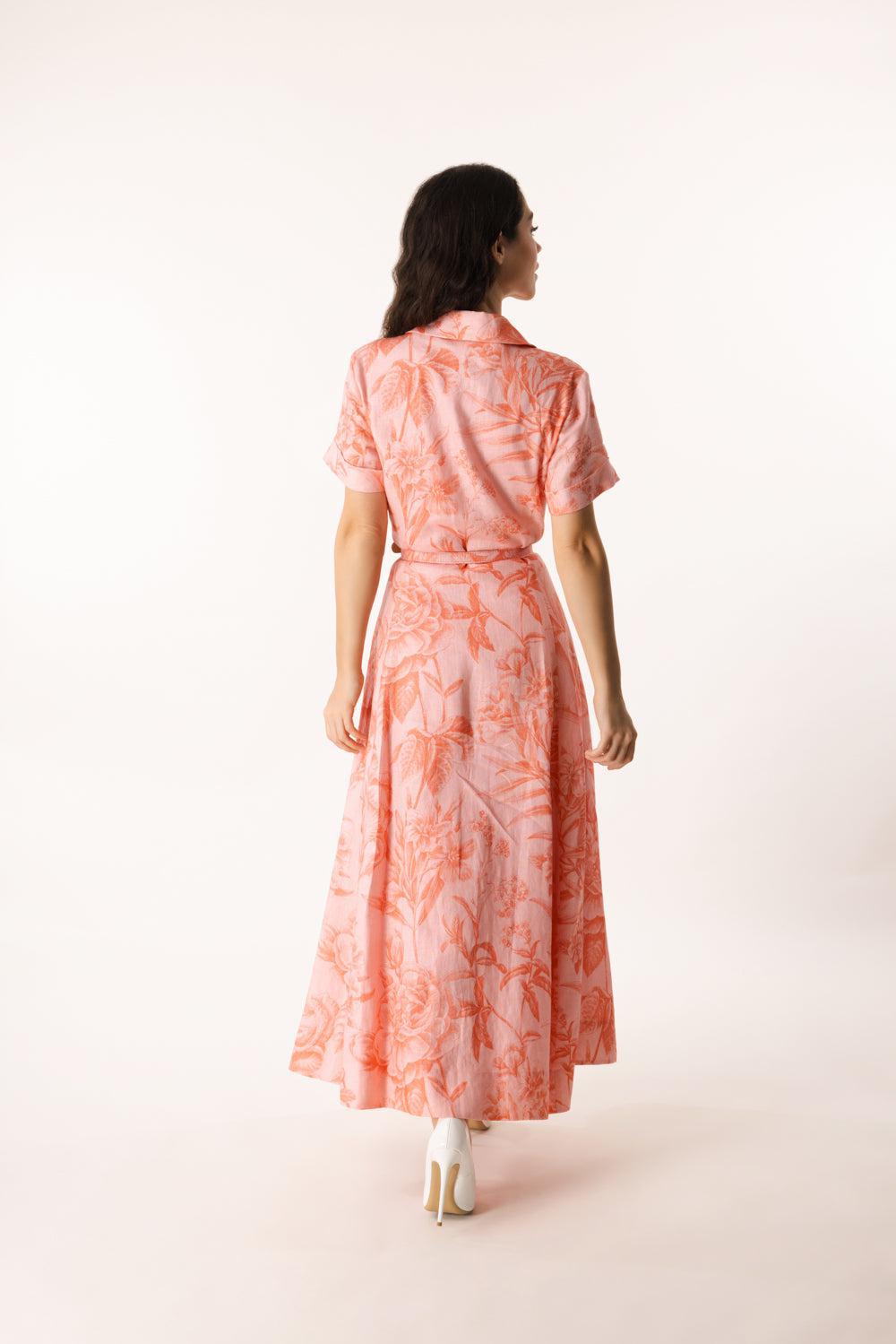 SHORT SLEEVE A-LINE DRESS-RSTTECRL-4-CLOTHINGDRESSCASUAL-MONIQUE LHUILLIER