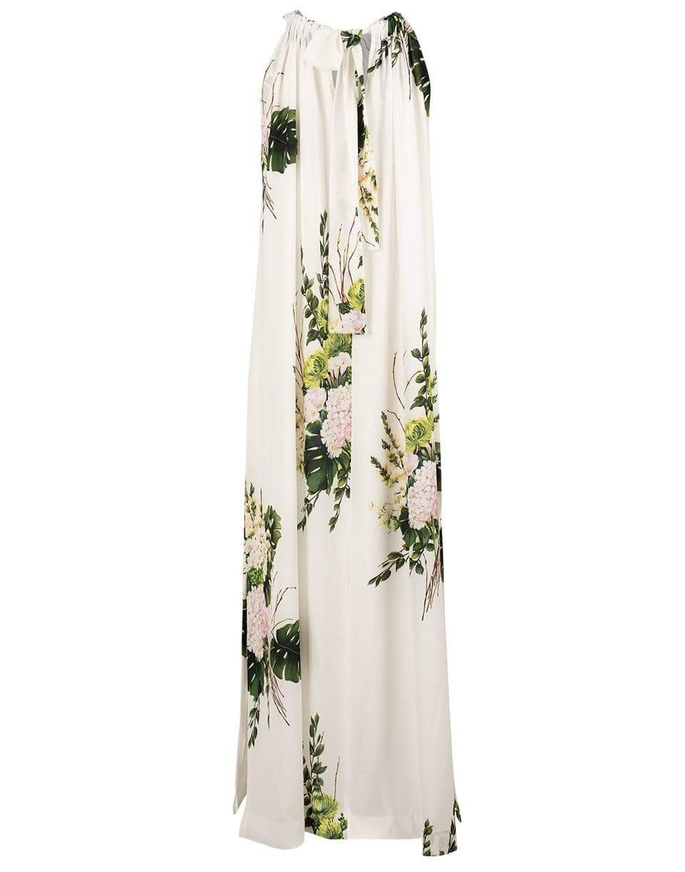 MONIQUE LHUILLIER-Bouquet Printed Tent Dress-WHITE