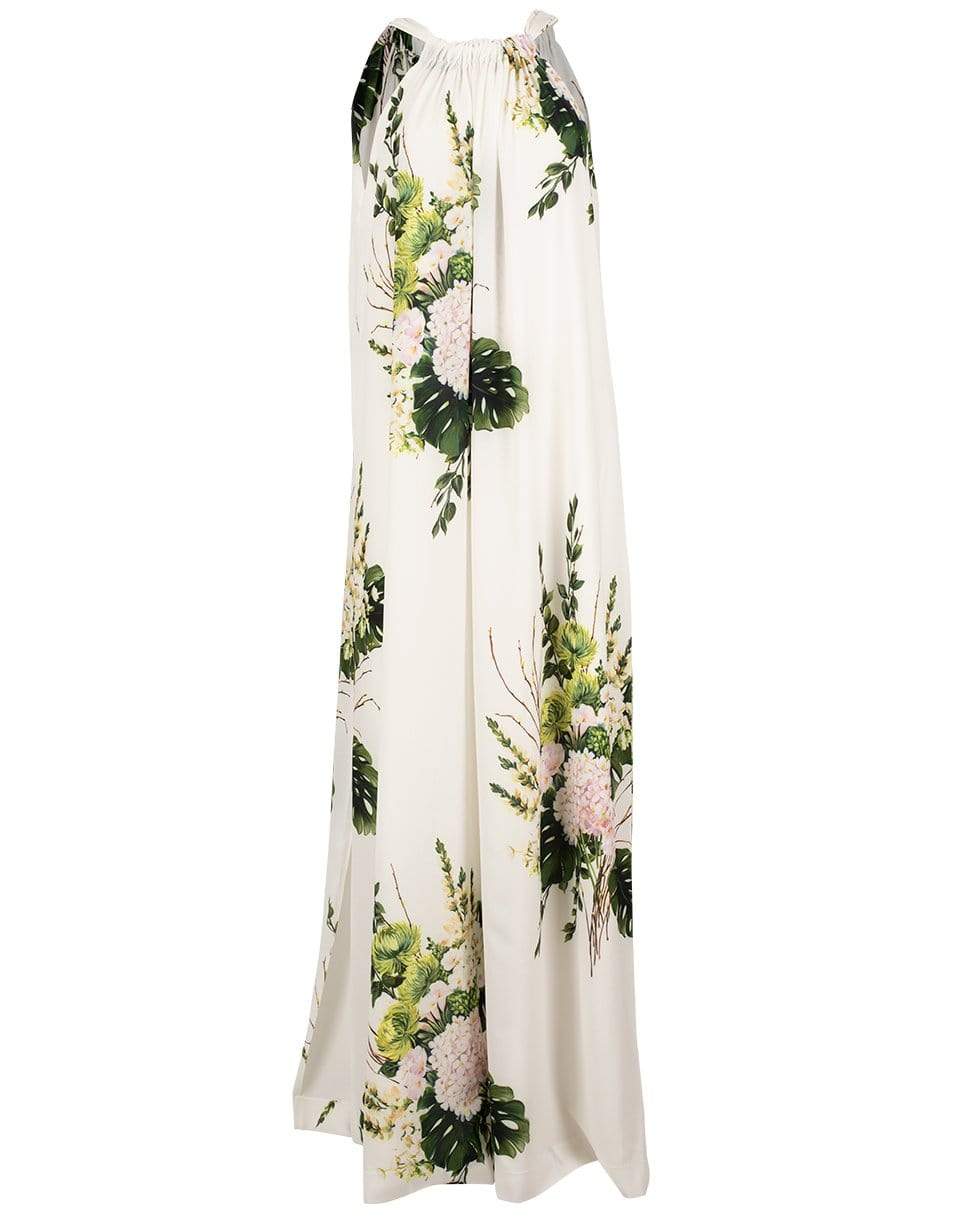 MONIQUE LHUILLIER-Bouquet Printed Tent Dress-WHITE