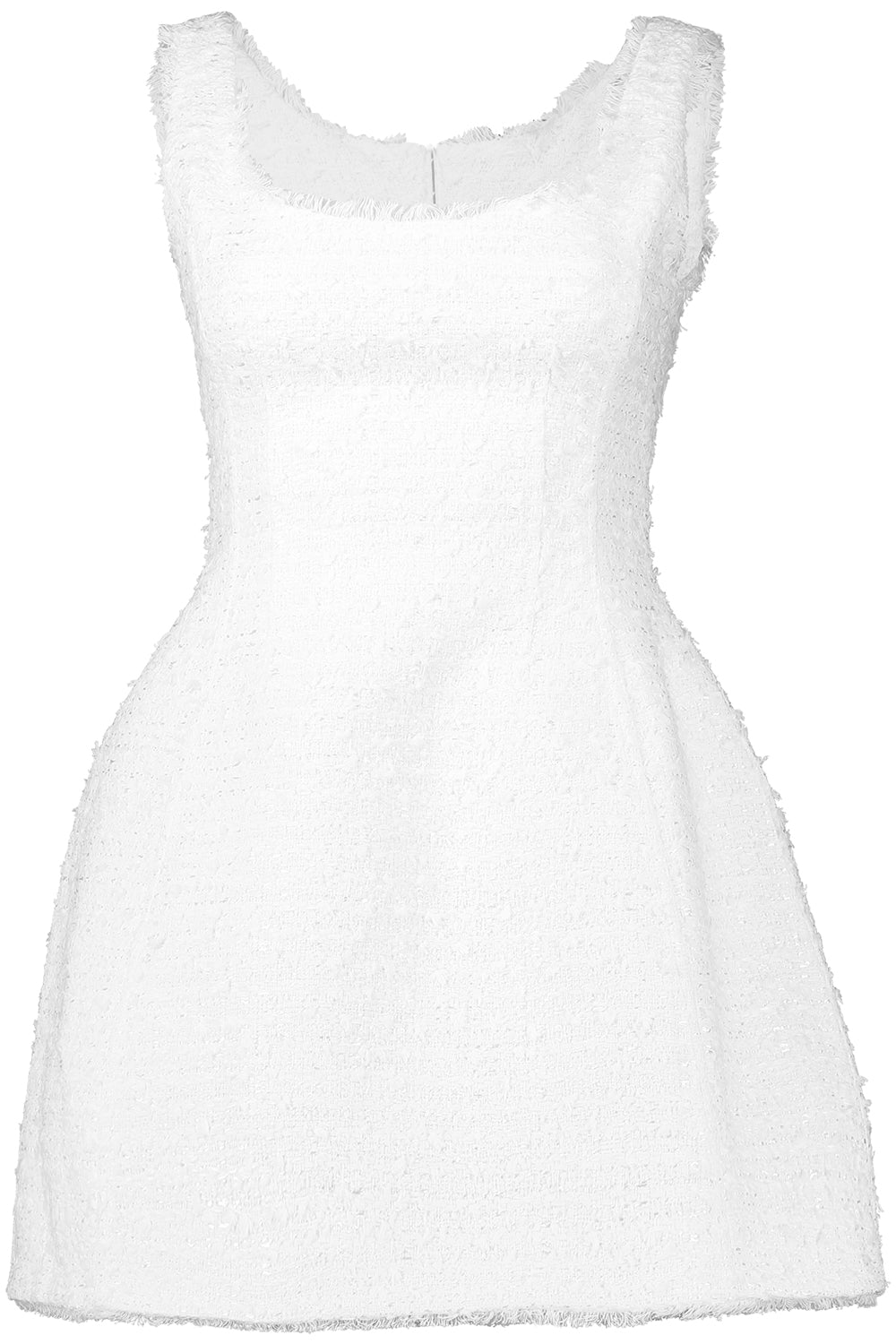 Scoop Neck Sculpt Dress-SILK WH-2-CLOTHINGDRESSCOCKTAIL-MONIQUE LHUILLIER