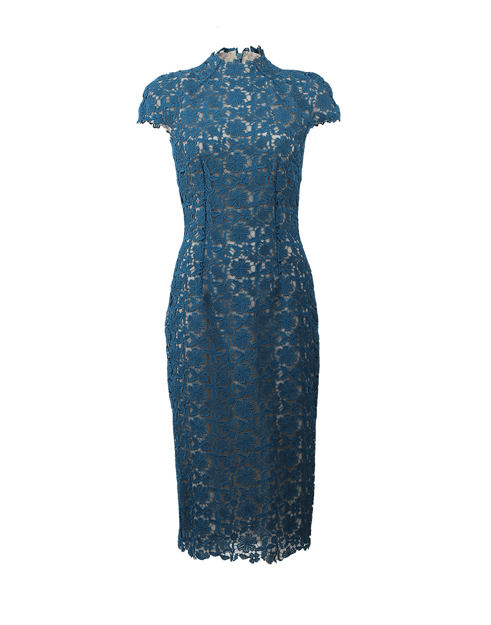 MONIQUE LHUILLIER-Corded Lace Dress-