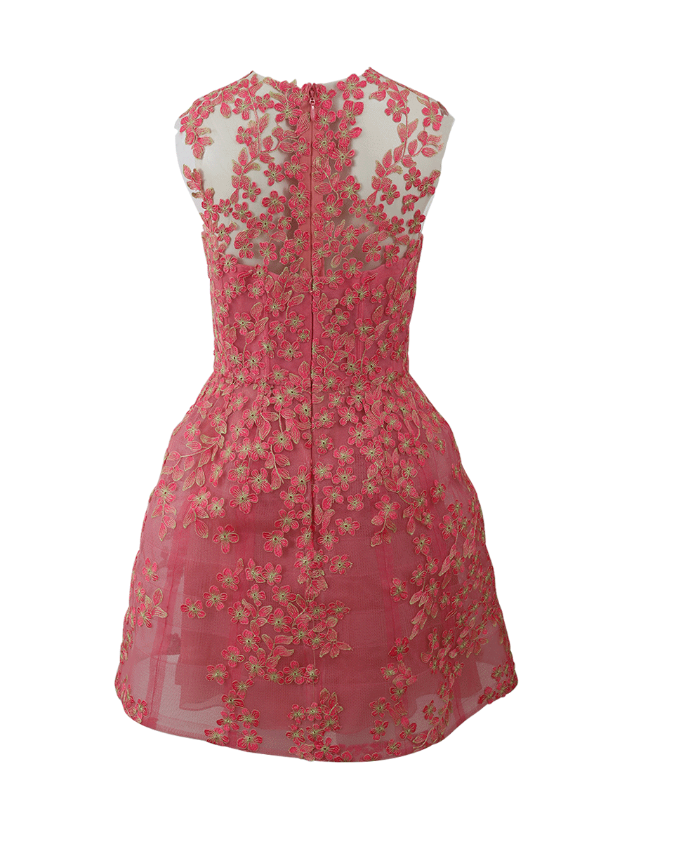 MONIQUE LHUILLIER-Floral Dress-