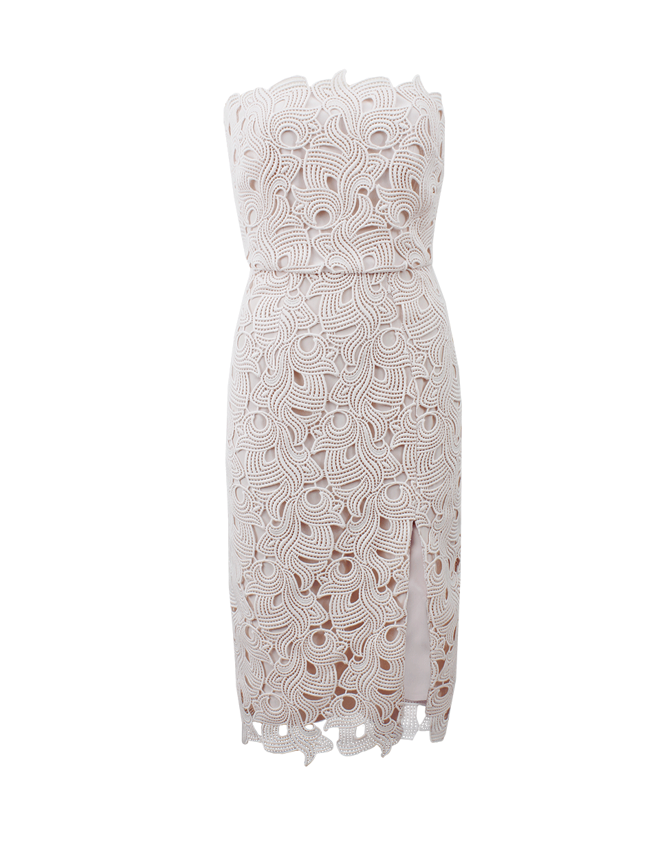 MONIQUE LHUILLIER-Strapless Dress With Side Slit-BLUSH