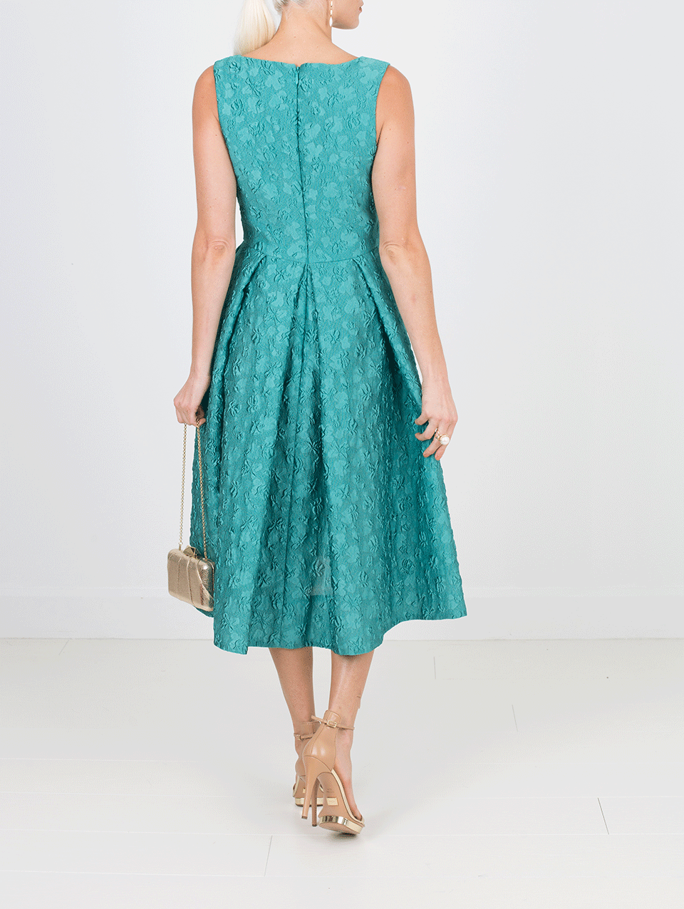 MONIQUE LHUILLIER-Structured Midi Dress-