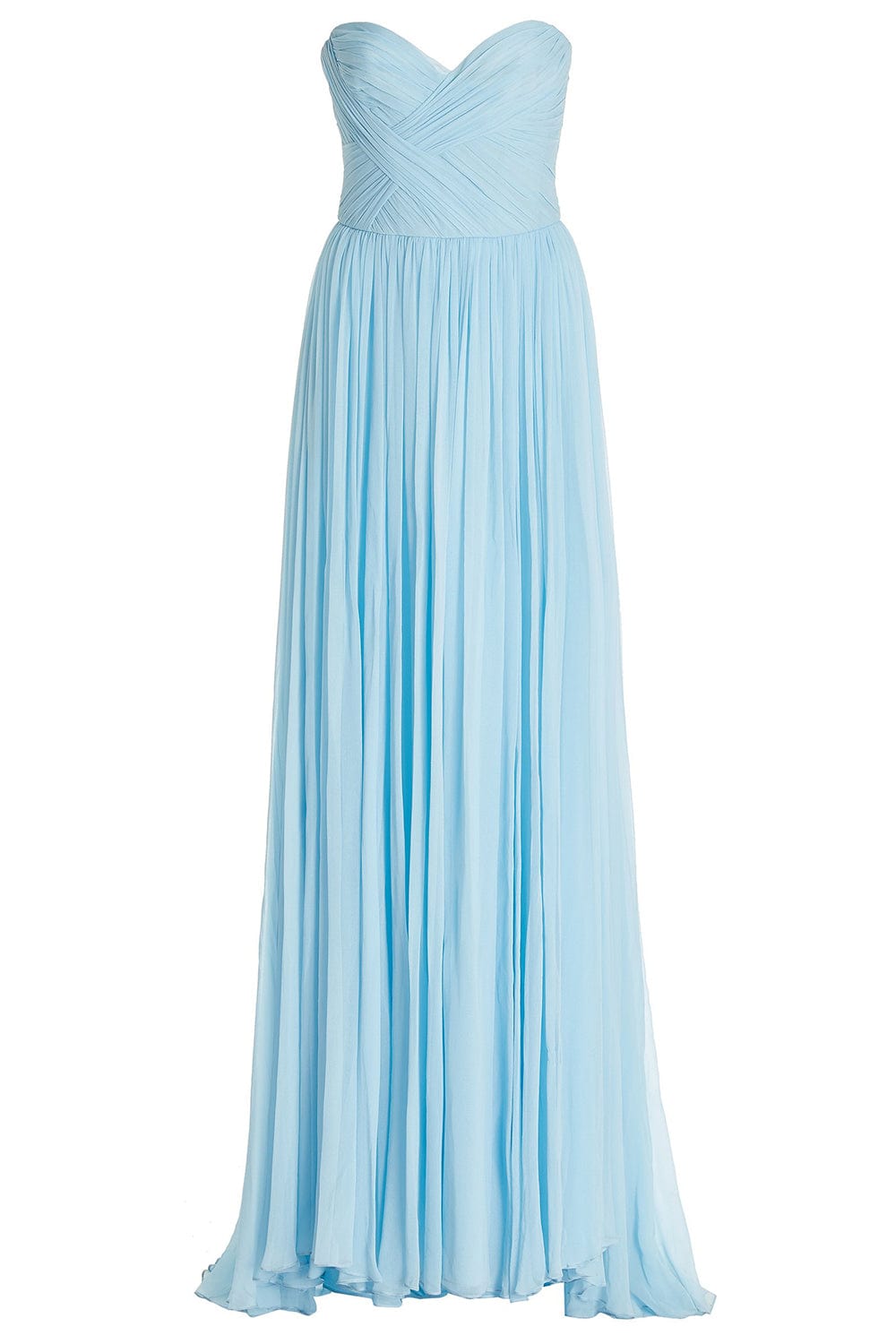 MONIQUE LHUILLIER-Strapless Gown With Draped Bodice-