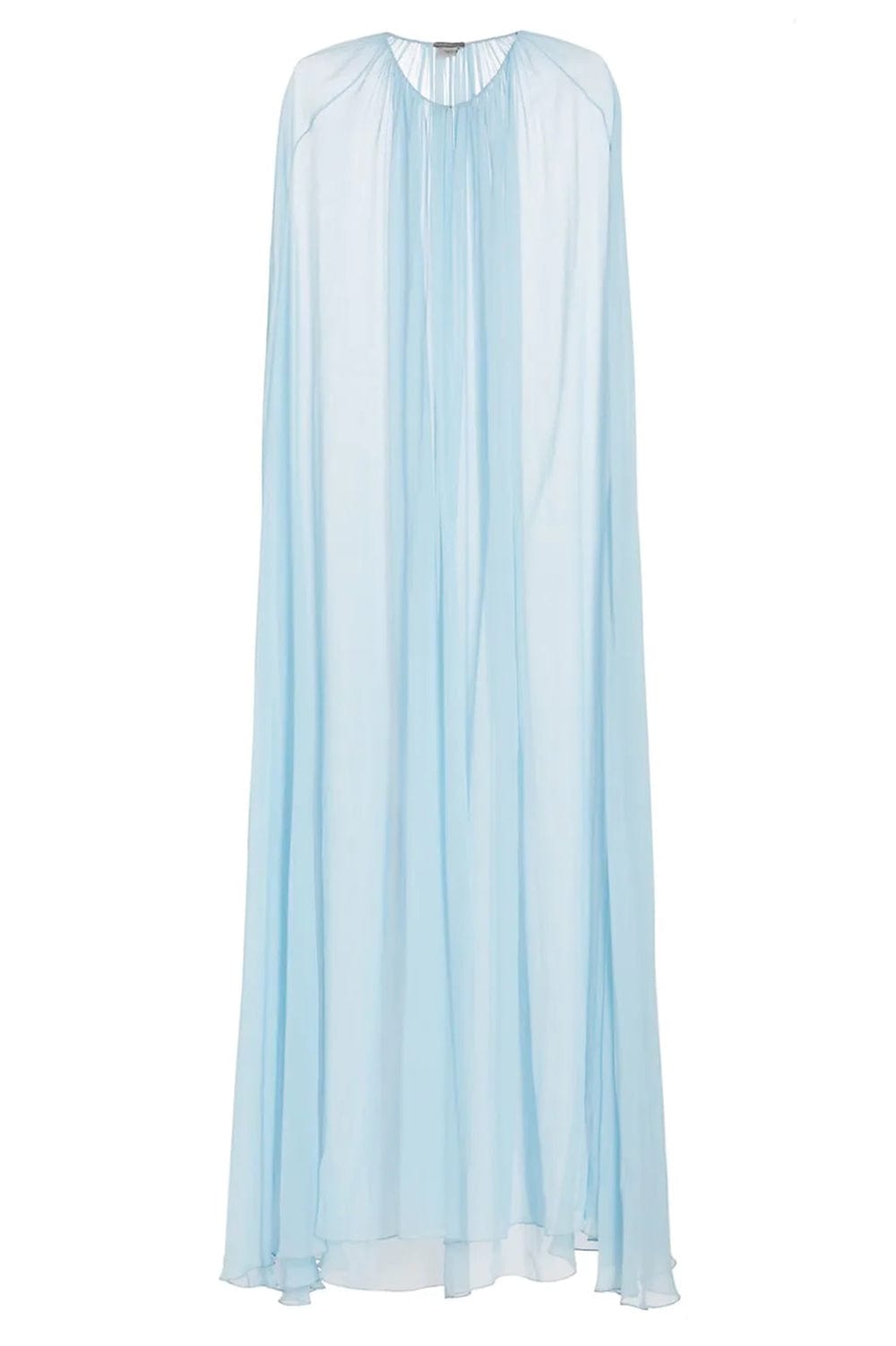 MONIQUE LHUILLIER-Floor Length Cape-PALEBLUE