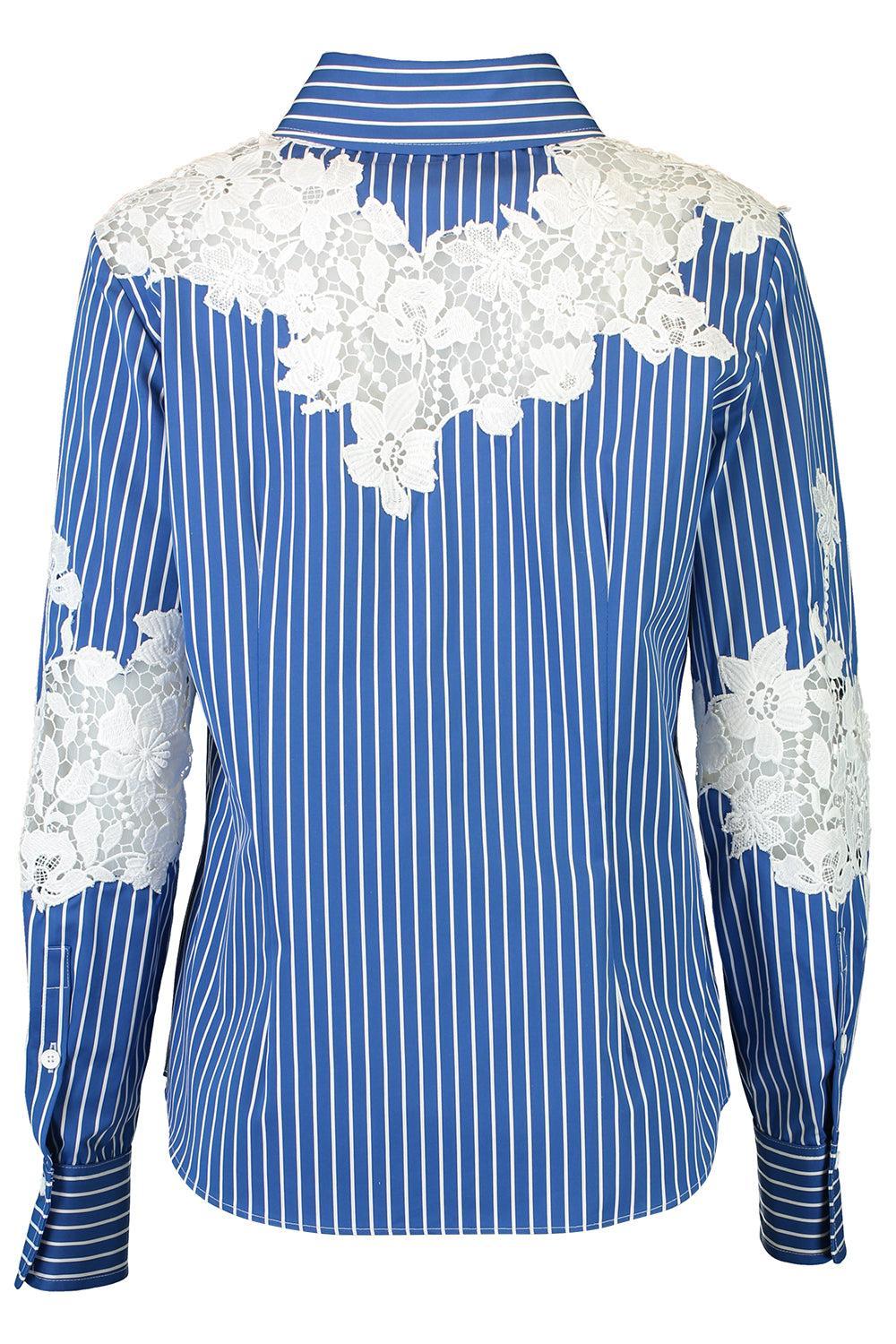 Long Sleeve Embroidered Shirt-NAUTCLBL-0-CLOTHINGTOPBLOUSE-MONIQUE LHUILLIER