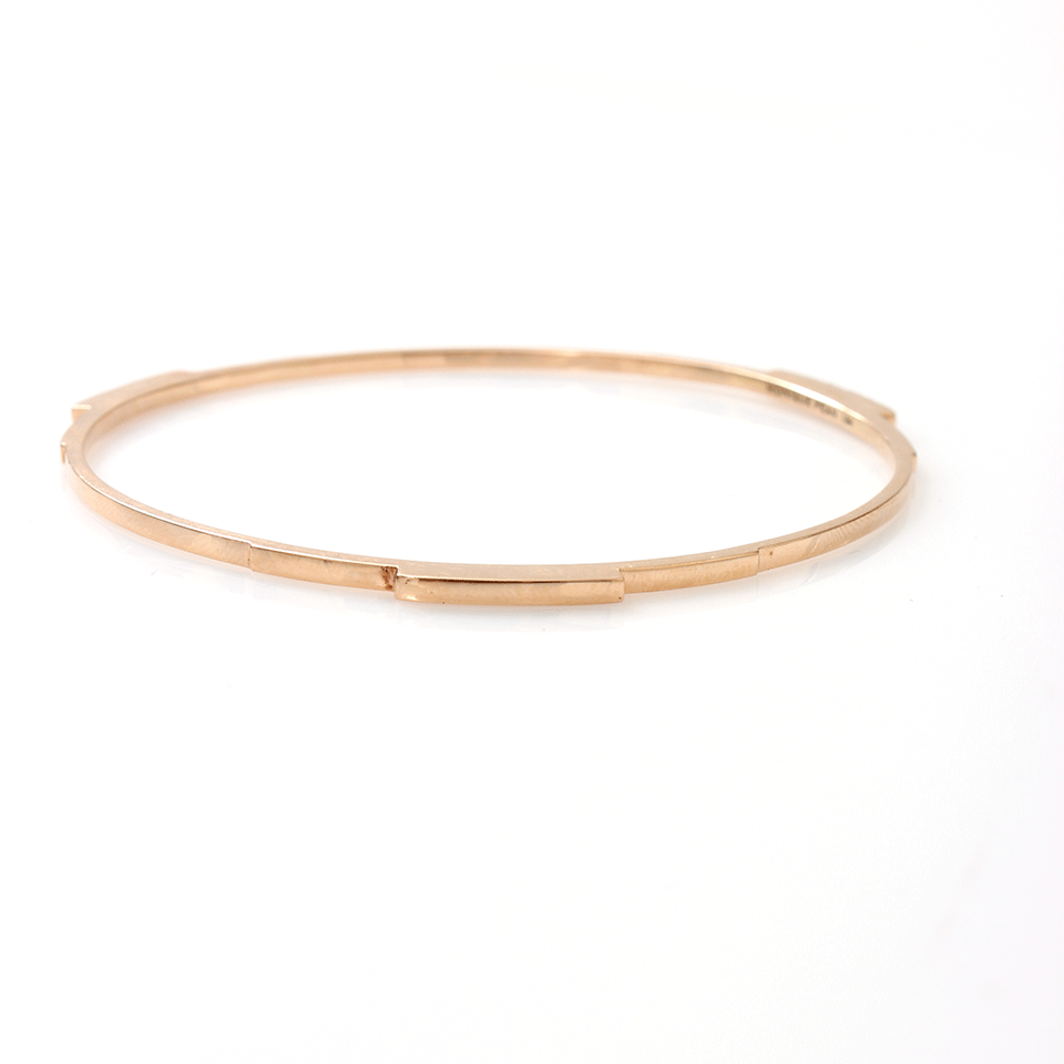 MONIQUE PEAN-Diamond Step Bangle-ROSE GOLD