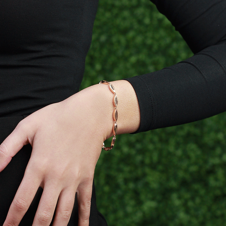MONIQUE PEAN-Fossilized Dinosaur Bone Bracelet-ROSE GOLD