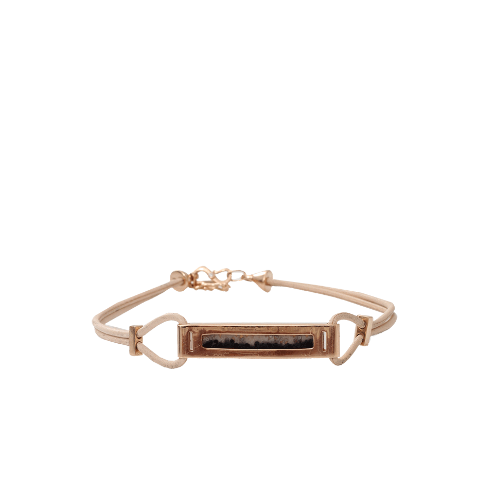 MONIQUE PEAN-Petrified Palm Wood Baguette Bracelet-ROSE GOLD