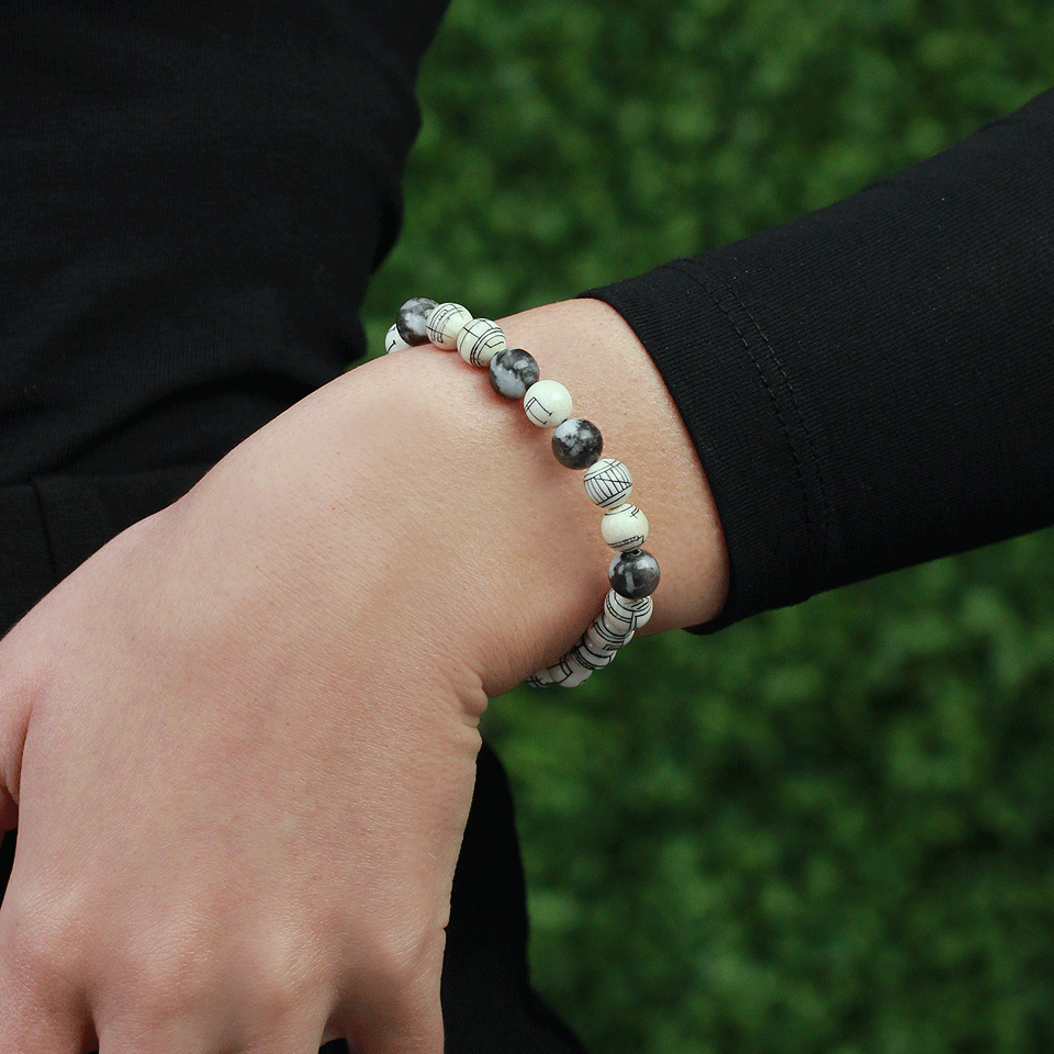 MONIQUE PEAN-Fossilized Woolly Mammoth Bracelet-WHITE GOLD