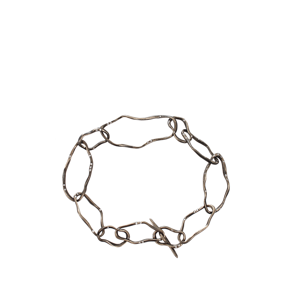 MONIQUE PEAN-Oyster Link Diamond Bracelet-WHITE GOLD