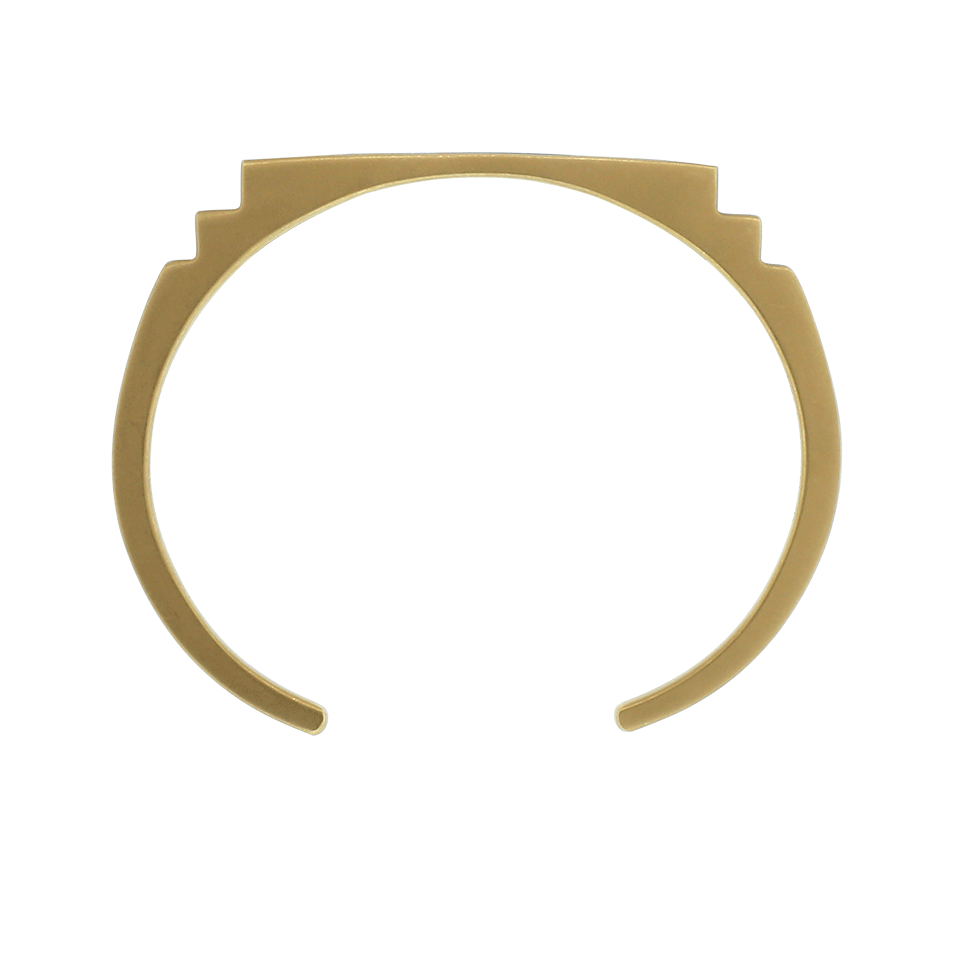 MONIQUE PEAN-Petrified Palm Wood And Diamond Step Cuff-YELLOW GOLD