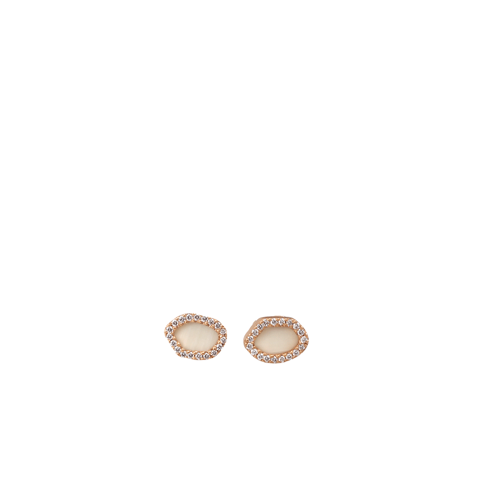 MONIQUE PEAN-Woolly Mammoth Diamond Stud Earrings-ROSE GOLD