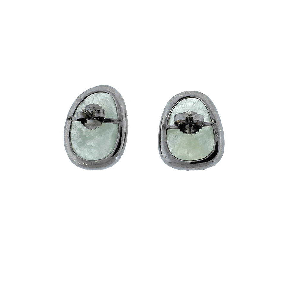 MONIQUE PEAN-Grey Sapphire And Diamond Stud Earrings-WHITE GOLD