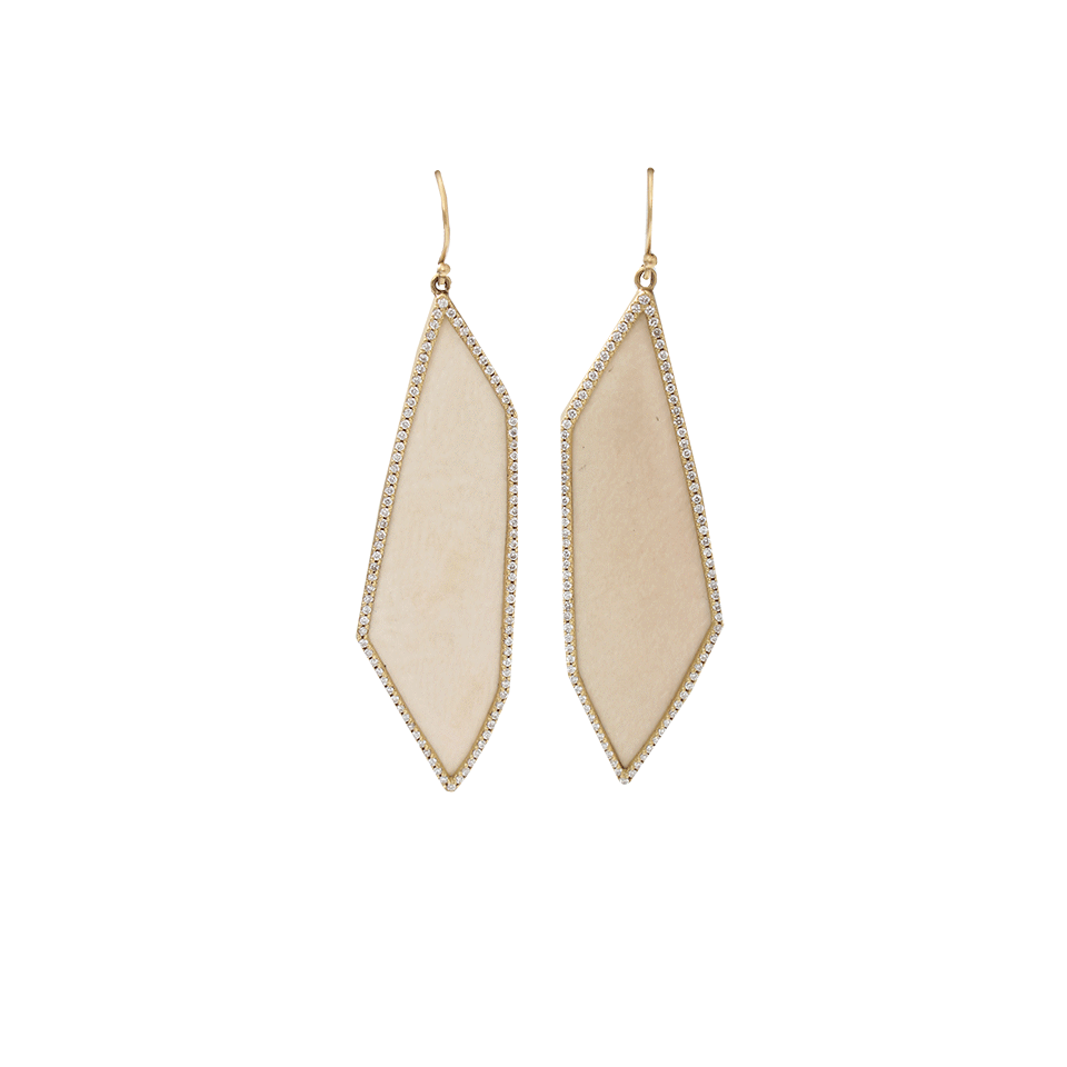 MONIQUE PEAN-Fossilized Geometric Earrings-YELLOW GOLD