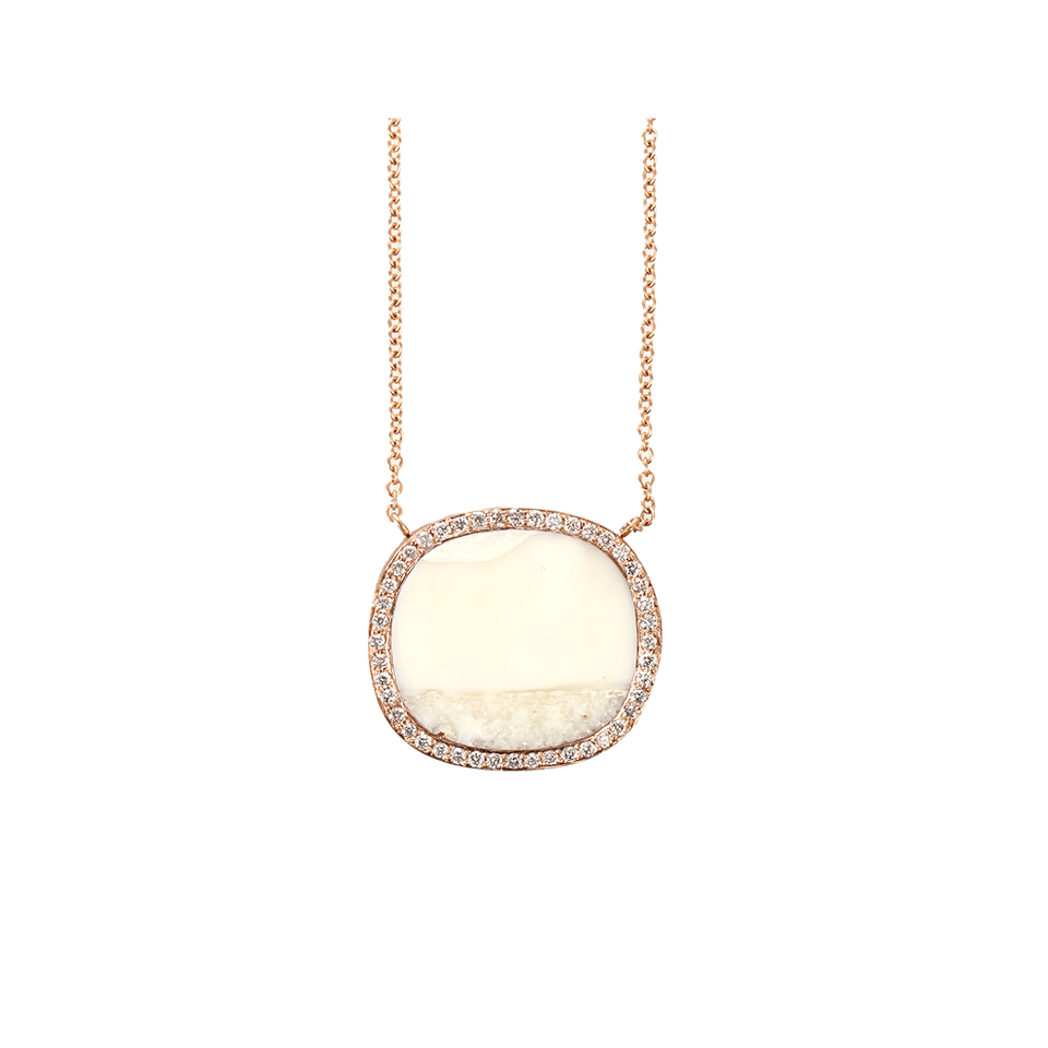 MONIQUE PEAN-Cream Walrus Ivory Necklace-ROSE GOLD