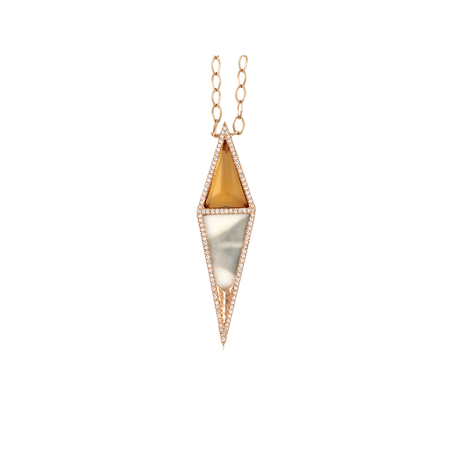 MONIQUE PEAN-Double Triangle Necklace-ROSE GOLD