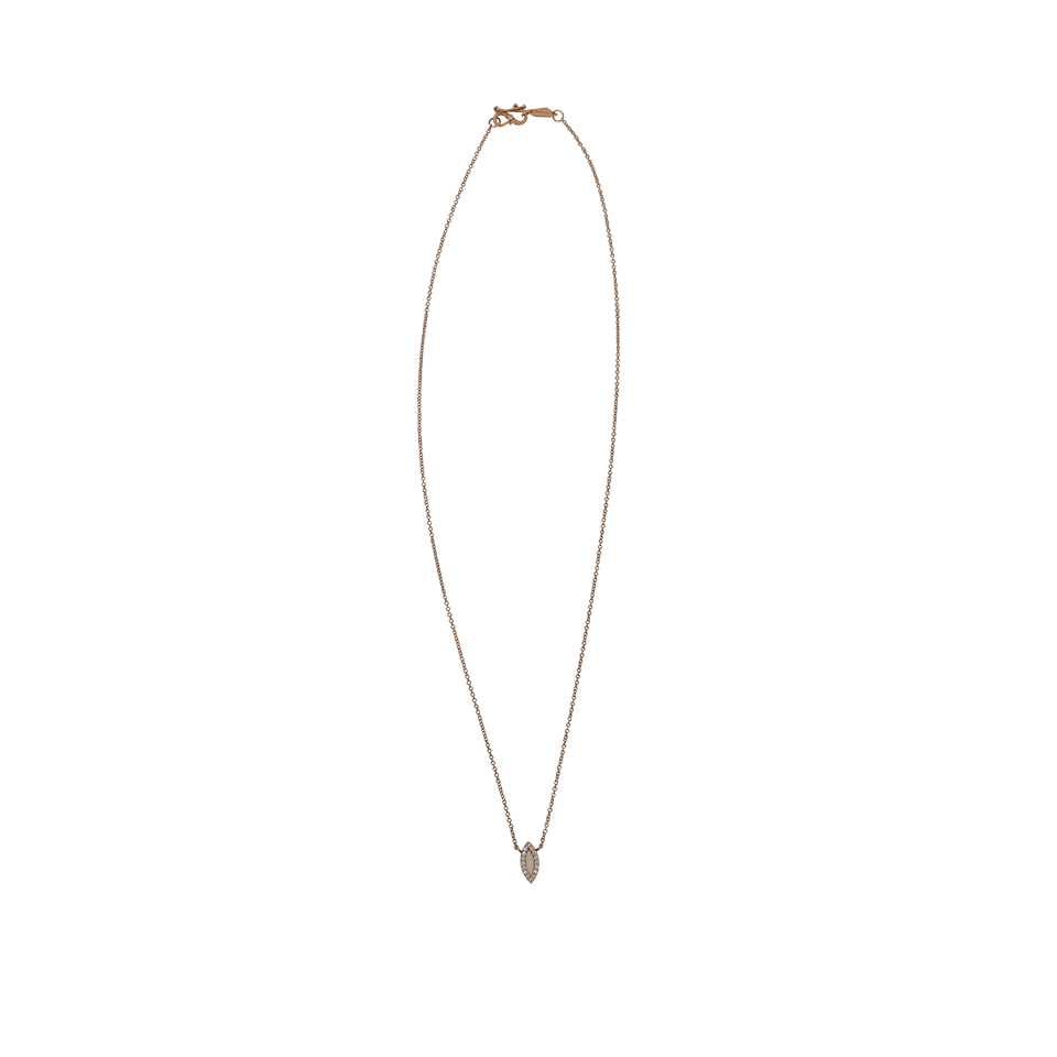 MONIQUE PEAN-Fossilized Woolly Mammoth And White Diamond Marquis Necklace-ROSE GOLD