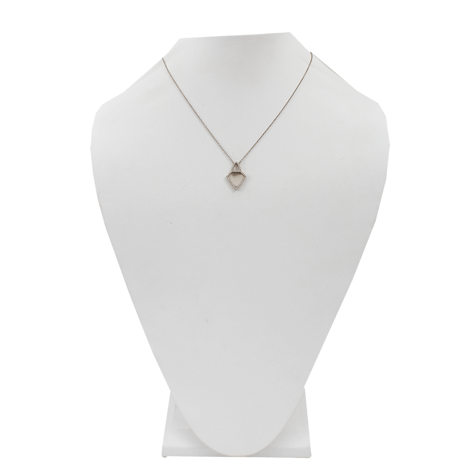 MONIQUE PEAN-Grey Sunburst Fossilized Walrus Necklace-WHITE GOLD