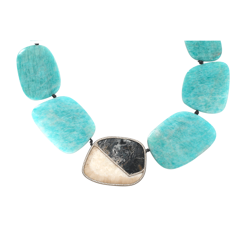 MONIQUE PEAN-Plate Necklace-WHITE GOLD