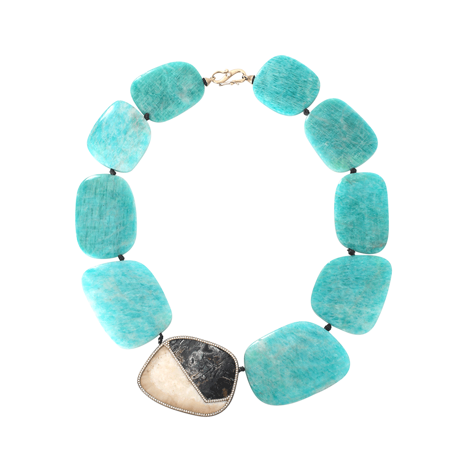 MONIQUE PEAN-Plate Necklace-WHITE GOLD