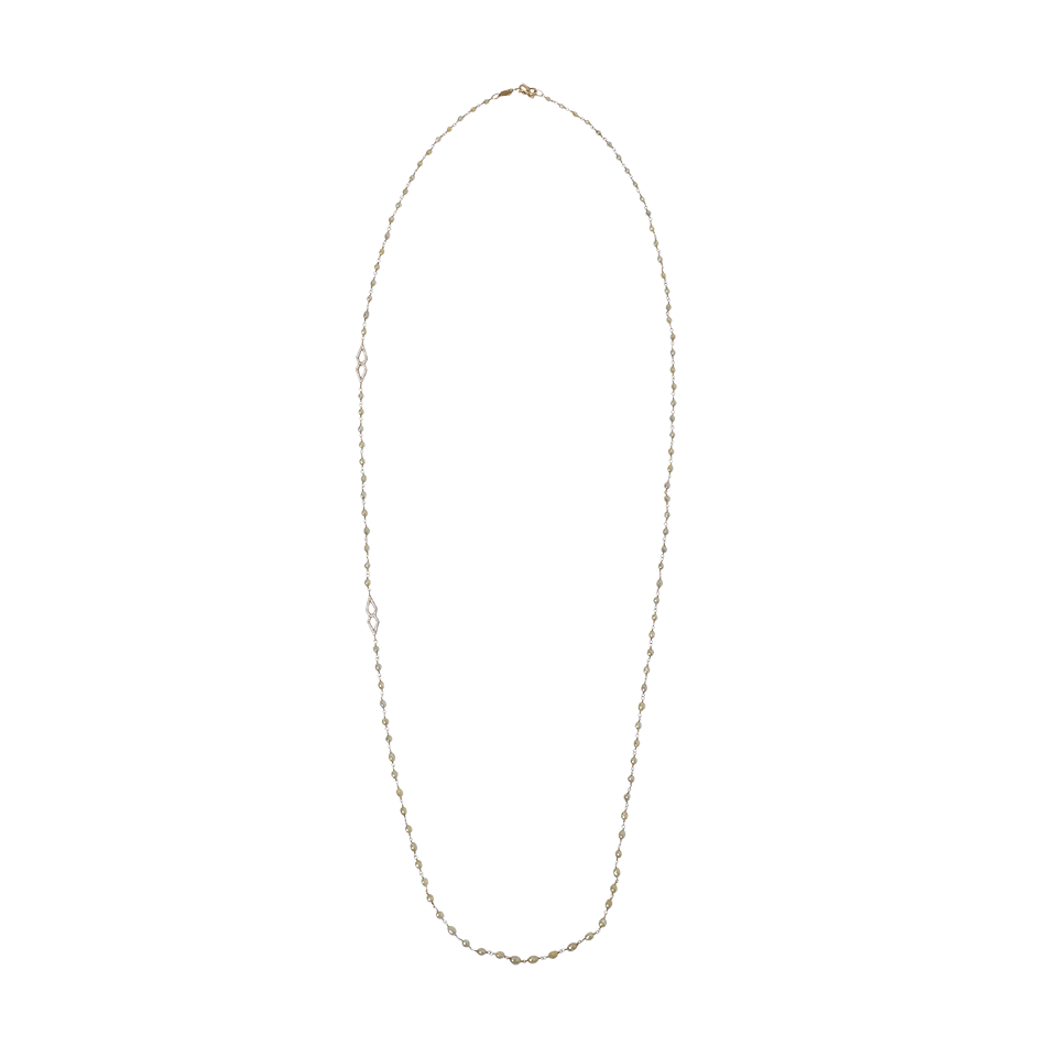 MONIQUE PEAN-Yellow Oval Diamond Bead Wrap Necklace-YELLOW GOLD