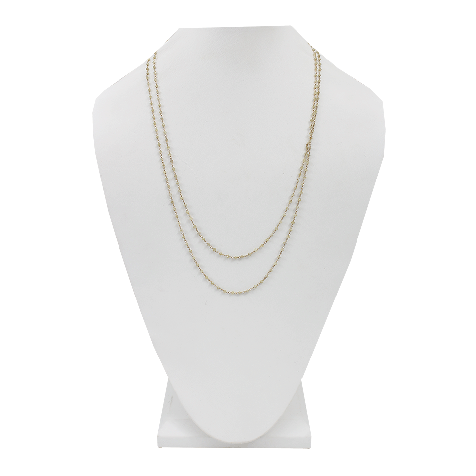 MONIQUE PEAN-Yellow Round Diamond Bead Wrap Necklace-YELLOW GOLD
