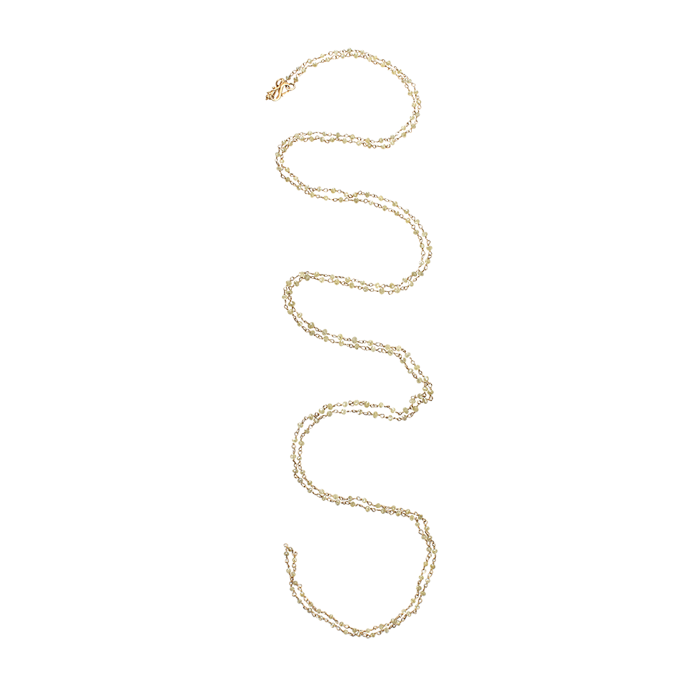 MONIQUE PEAN-Yellow Round Diamond Bead Wrap Necklace-YELLOW GOLD