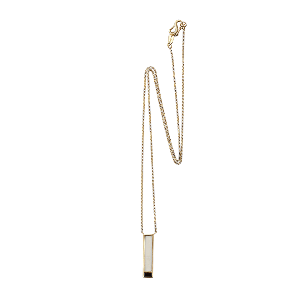 MONIQUE PEAN-Fossilized Woolly Mammoth and Black Onyx Pendant-YLW GOLD