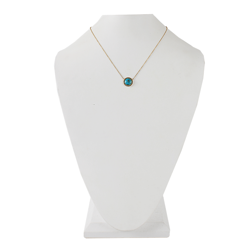 MONIQUE PEAN-Opalina and Black Diamond Cabochon Necklace-YLW GOLD