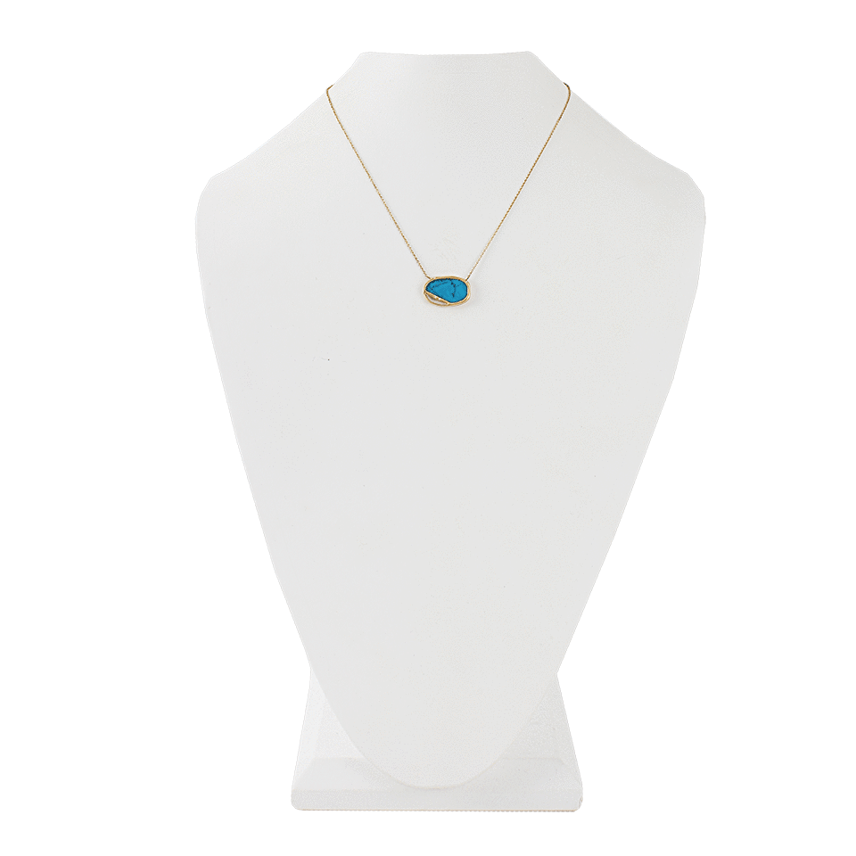 MONIQUE PEAN-Opalina and White Diamond Oval Cut Out Necklace-YLW GOLD