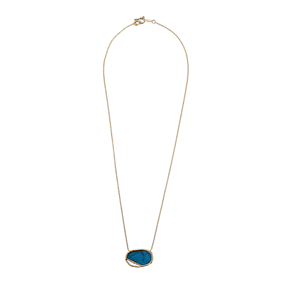MONIQUE PEAN-Opalina and White Diamond Oval Cut Out Necklace-YLW GOLD