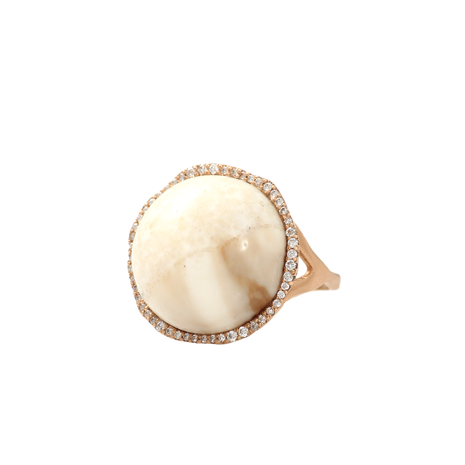 MONIQUE PEAN-Fossilized Walrus Ivory Ring-ROSE GOLD