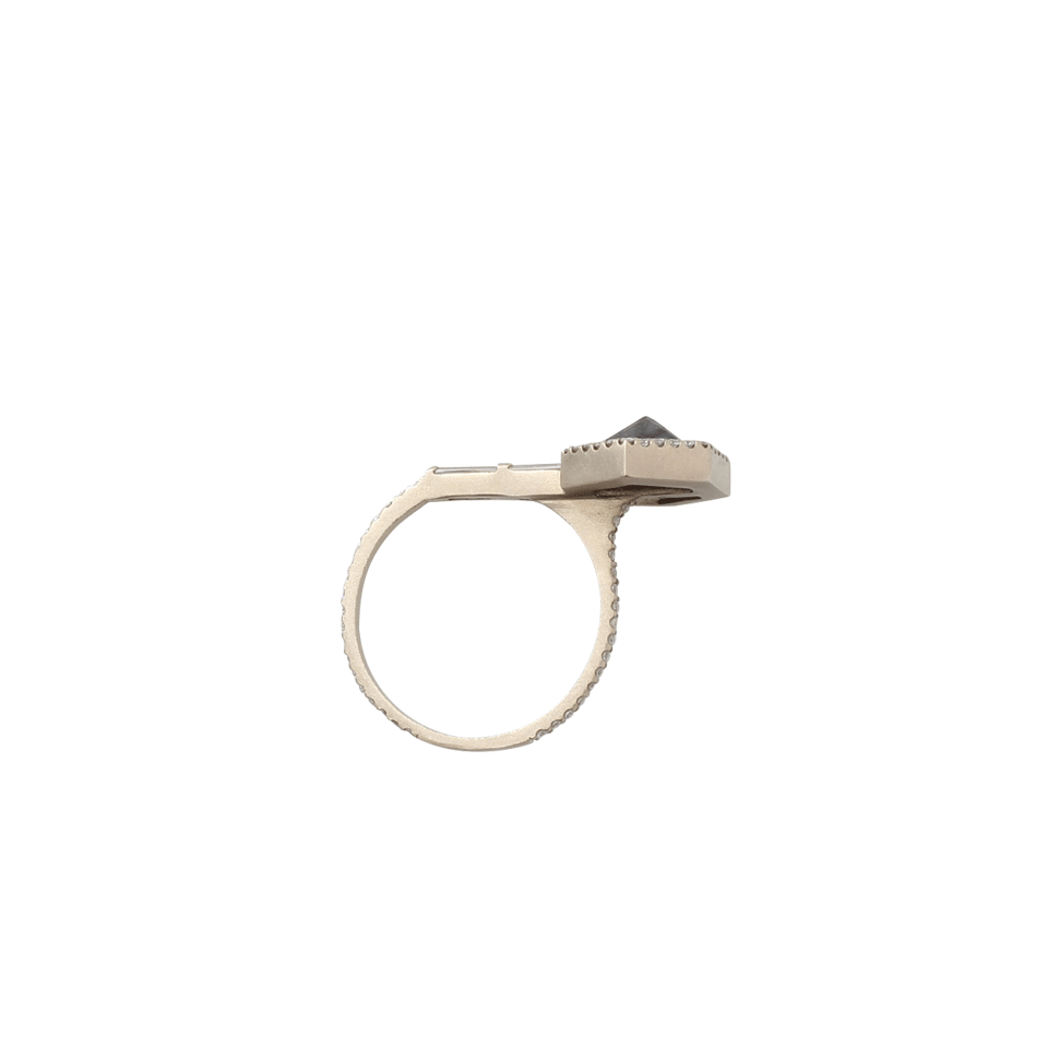 MONIQUE PEAN-Fossilized Dinosaur Bone Ring-WHITE GOLD